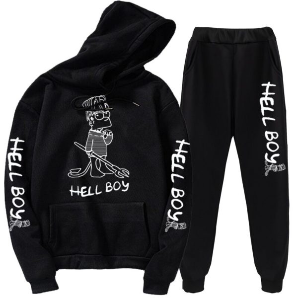 hellboy hoodie &amp sweatpants 6418 - Lil Peep Shop