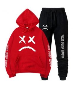 sad face hoodie &amp sweatpants 5624 - Lil Peep Shop